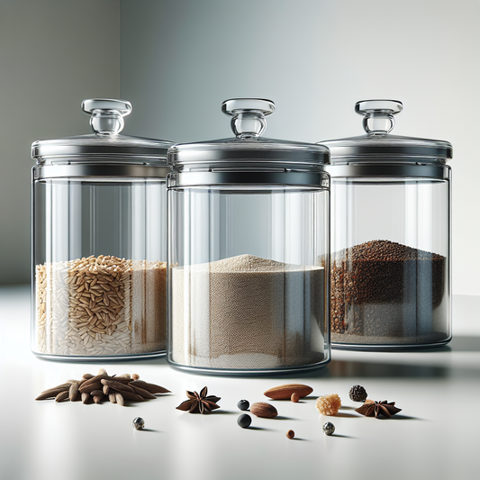 Stylish Glass Canister Storage Set