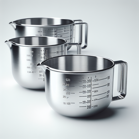 Sleek Stainless Steel Measuring Cups