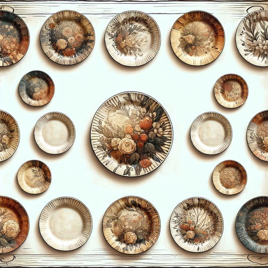 Rustic Hand-Painted Dinner Plates