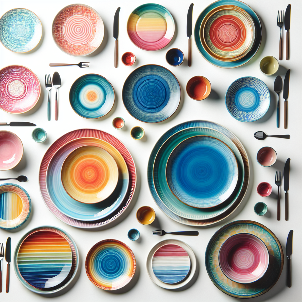 Colorful Glazed Ceramic Plates