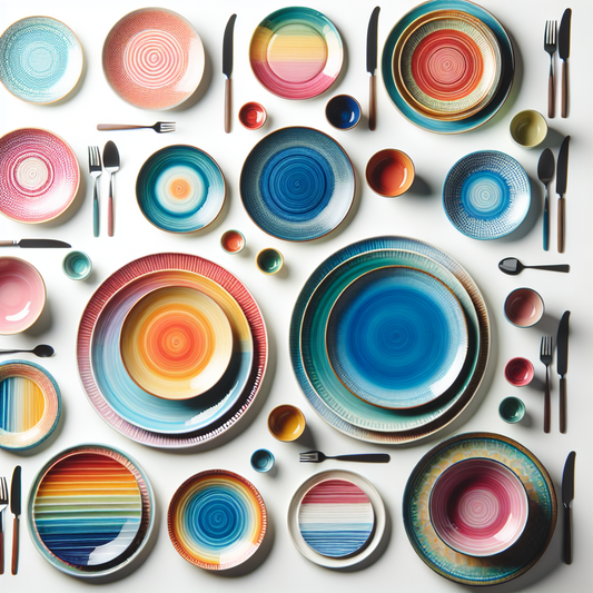 Colorful Glazed Ceramic Plates